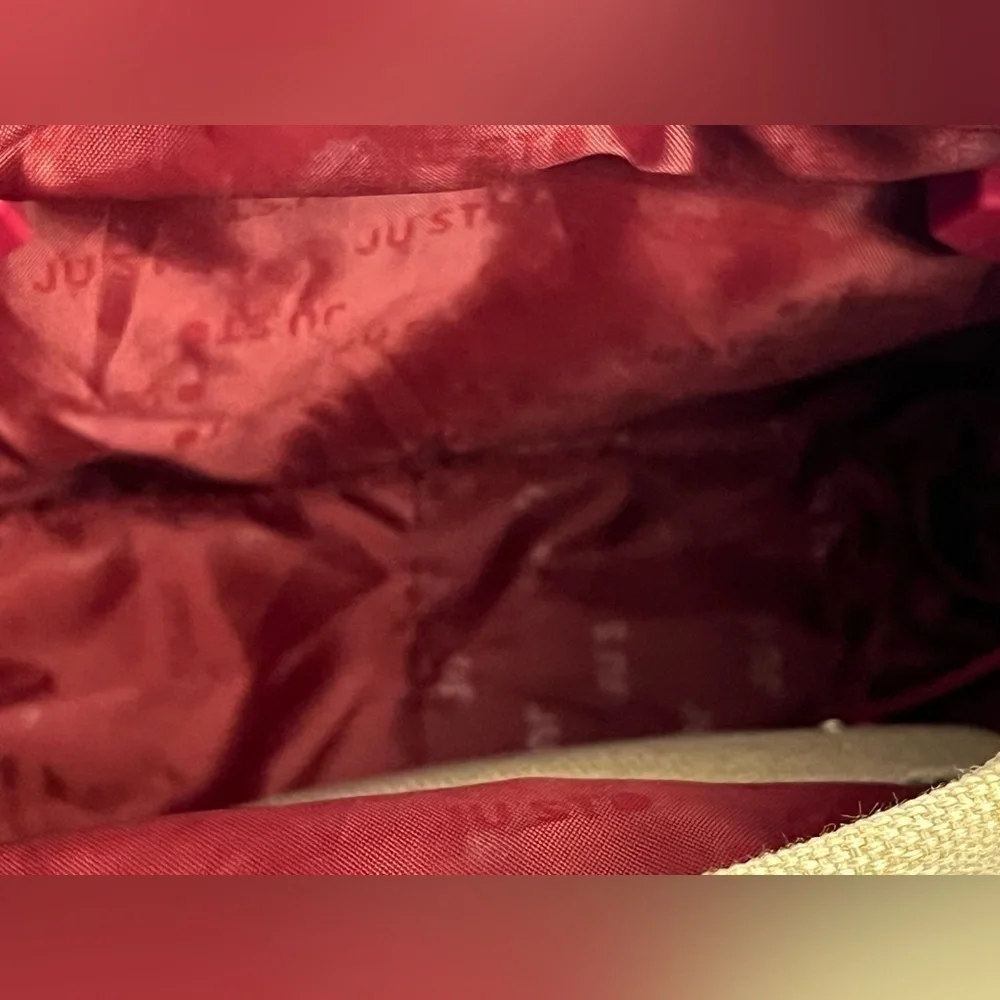 Justo burgundy/tan/brown Tote Handbag - Picture 3 of 9